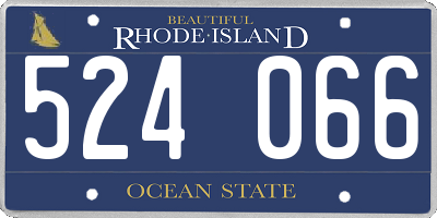 RI license plate 524066