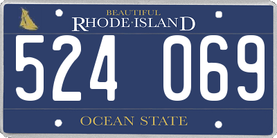 RI license plate 524069