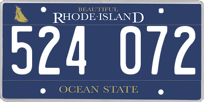 RI license plate 524072
