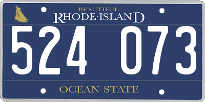 RI license plate 524073