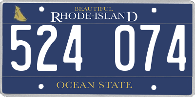 RI license plate 524074