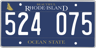 RI license plate 524075