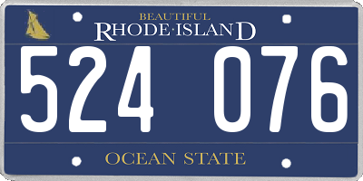 RI license plate 524076
