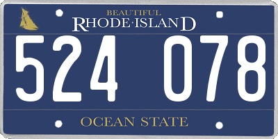 RI license plate 524078