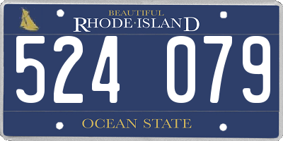 RI license plate 524079