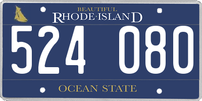 RI license plate 524080