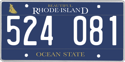 RI license plate 524081