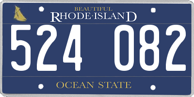 RI license plate 524082