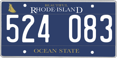 RI license plate 524083