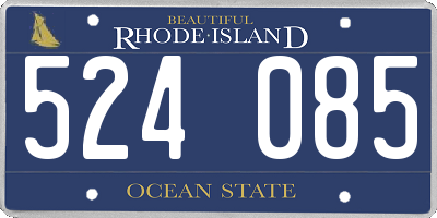 RI license plate 524085