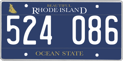 RI license plate 524086