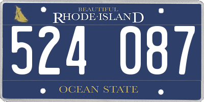 RI license plate 524087