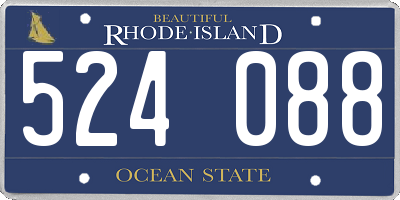 RI license plate 524088