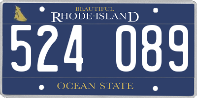 RI license plate 524089