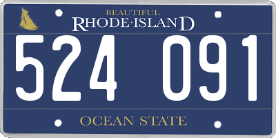 RI license plate 524091
