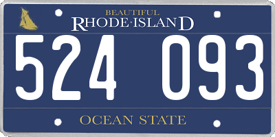 RI license plate 524093