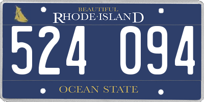 RI license plate 524094