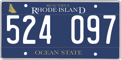 RI license plate 524097