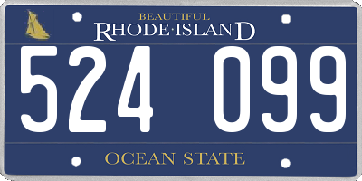 RI license plate 524099
