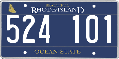 RI license plate 524101