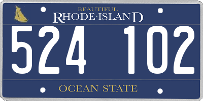 RI license plate 524102