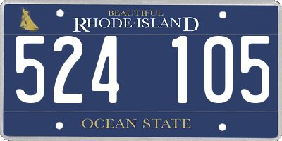 RI license plate 524105