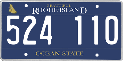 RI license plate 524110