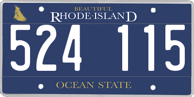 RI license plate 524115