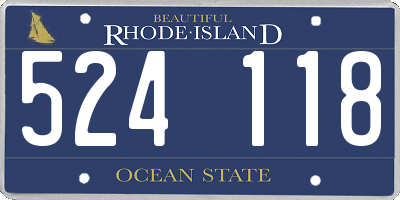 RI license plate 524118