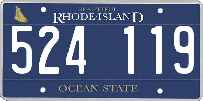 RI license plate 524119