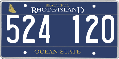 RI license plate 524120