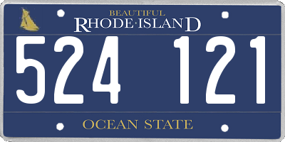 RI license plate 524121