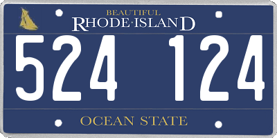 RI license plate 524124