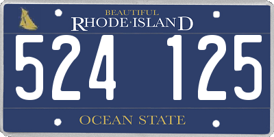 RI license plate 524125