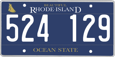 RI license plate 524129