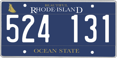RI license plate 524131