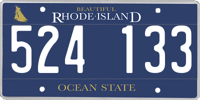 RI license plate 524133