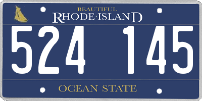 RI license plate 524145