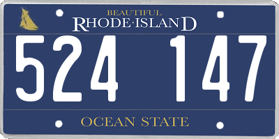 RI license plate 524147