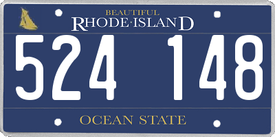 RI license plate 524148