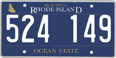 RI license plate 524149