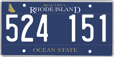 RI license plate 524151
