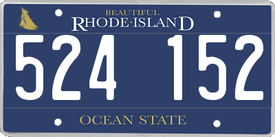 RI license plate 524152