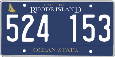 RI license plate 524153