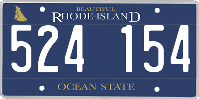 RI license plate 524154