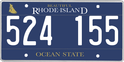 RI license plate 524155