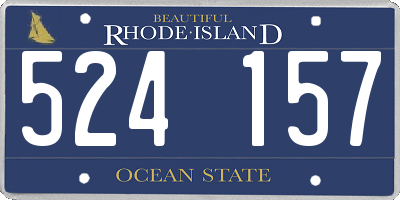 RI license plate 524157