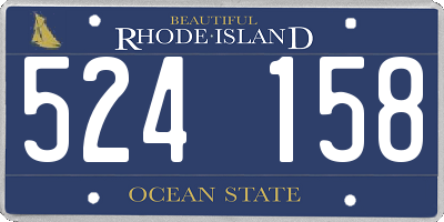 RI license plate 524158
