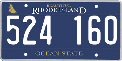 RI license plate 524160