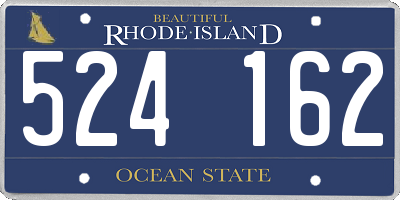 RI license plate 524162